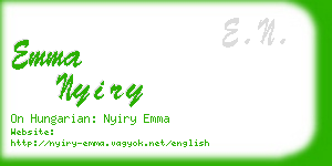 emma nyiry business card